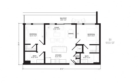 a floor plan of a house that is divided into different rooms